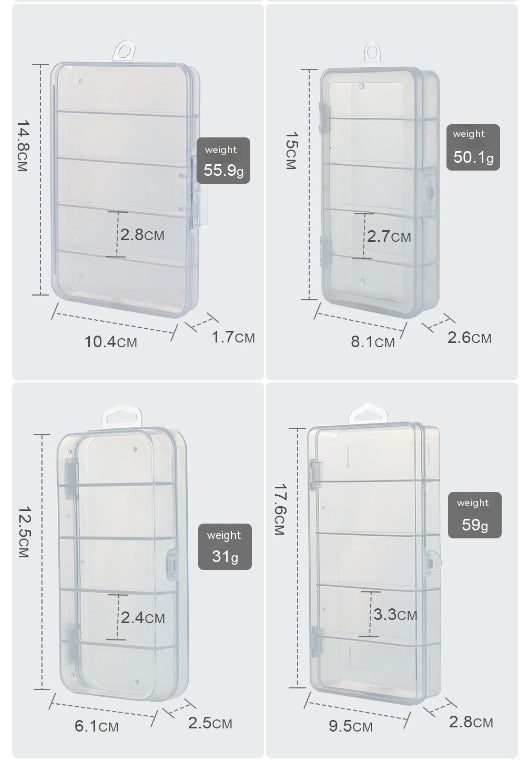 Transparent Fishing Tackle & Accessory Storage Box