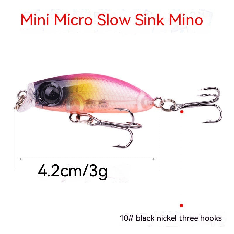 Mini Micro Slow Sinking Minnow Fishing Lure