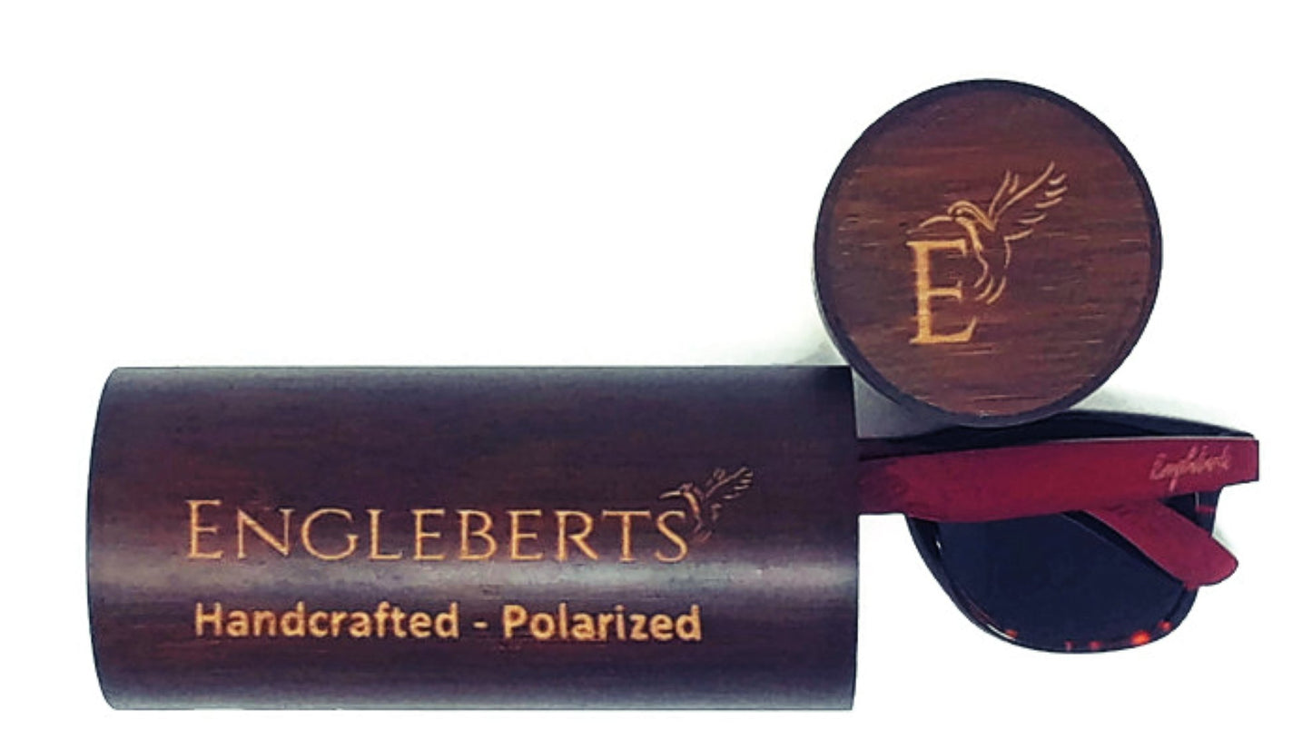 Red Bamboo Tortoise Framed Sunglasses β Polarized & Handcrafted