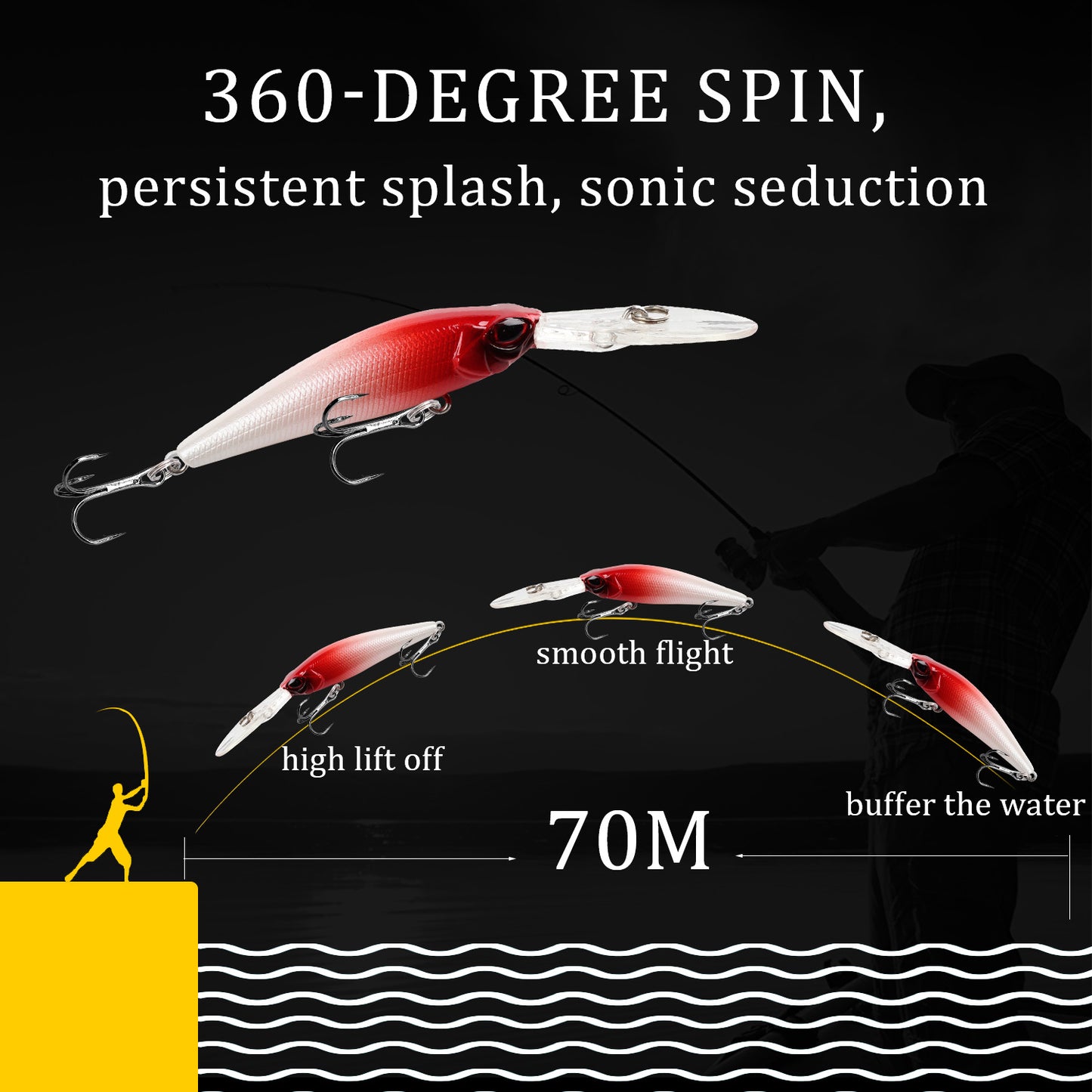 Deep Diving Minnow Fishing Lure - 9cm / 5.8g